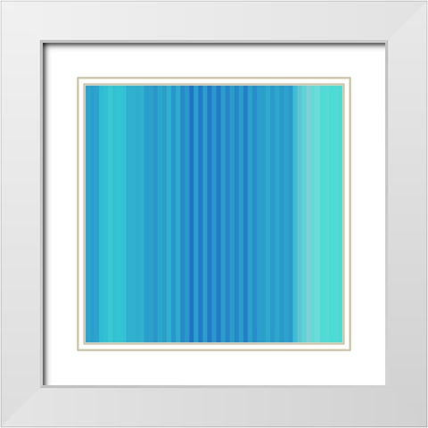 Pinstripes II White Modern Wood Framed Art Print with Double Matting by Grayscale