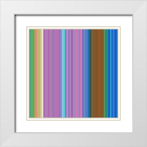 Pinstripes IV White Modern Wood Framed Art Print with Double Matting by Grayscale