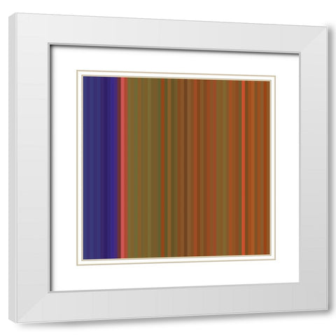 Pinstripes VI White Modern Wood Framed Art Print with Double Matting by Grayscale