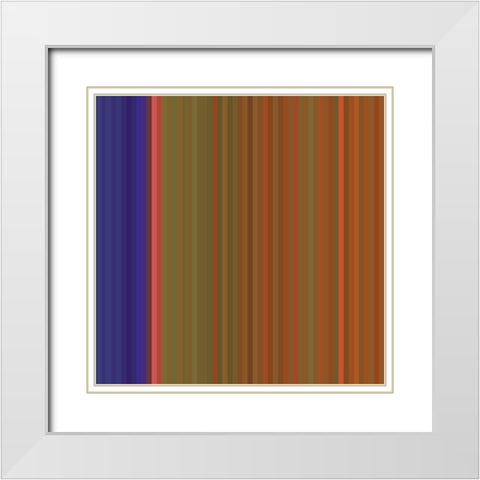 Pinstripes VI White Modern Wood Framed Art Print with Double Matting by Grayscale