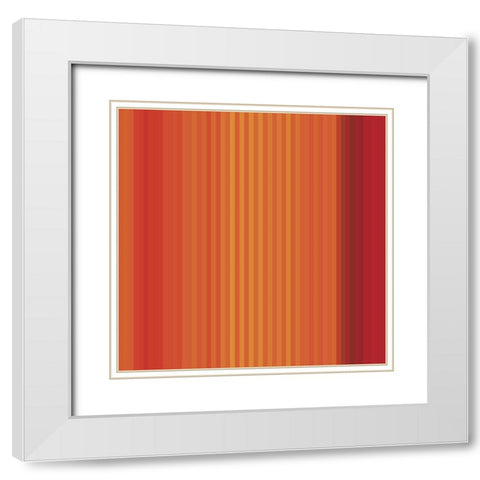 Pinstripes VIII White Modern Wood Framed Art Print with Double Matting by Grayscale