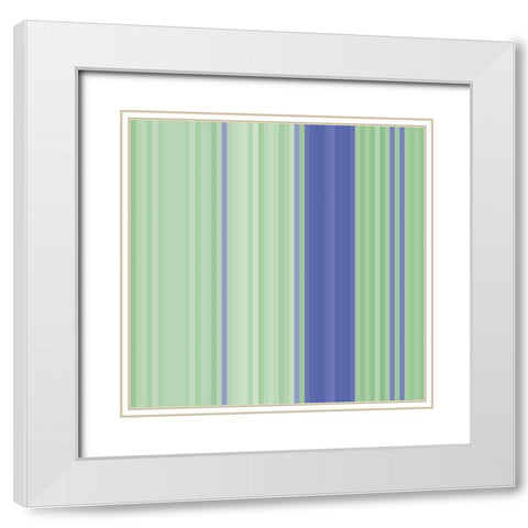 Pinstripes XIII White Modern Wood Framed Art Print with Double Matting by Grayscale