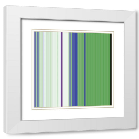 Pinstripes XVII White Modern Wood Framed Art Print with Double Matting by Grayscale