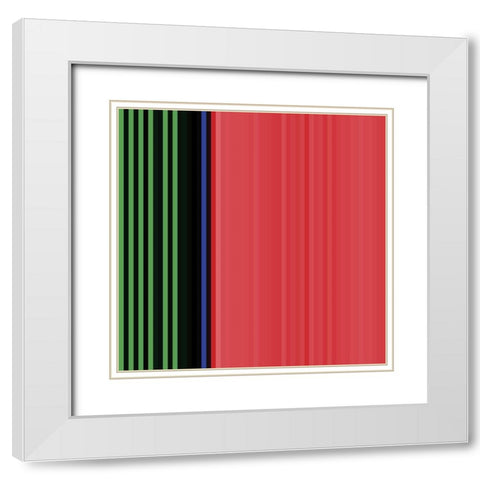 Pinstripes XVIII White Modern Wood Framed Art Print with Double Matting by Grayscale