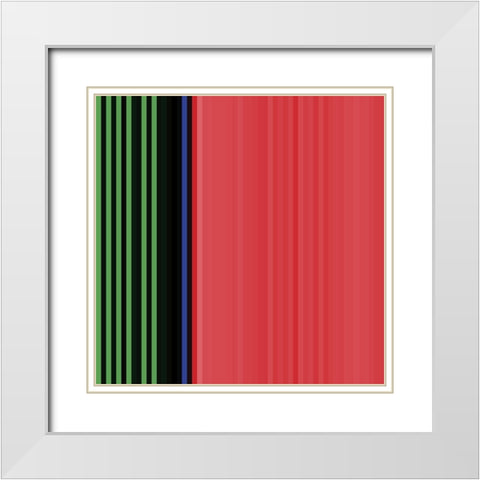 Pinstripes XVIII White Modern Wood Framed Art Print with Double Matting by Grayscale