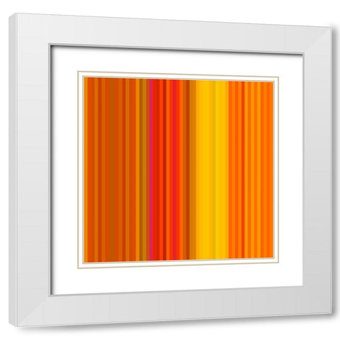 Pinstripes XIX White Modern Wood Framed Art Print with Double Matting by Grayscale