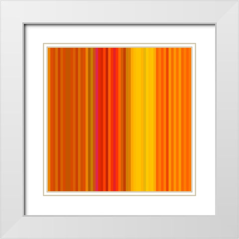 Pinstripes XIX White Modern Wood Framed Art Print with Double Matting by Grayscale