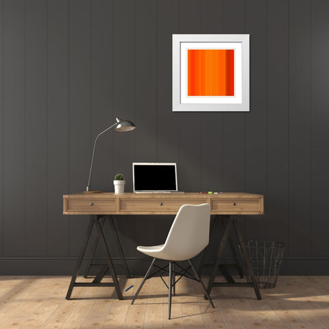 Pinstripes XX White Modern Wood Framed Art Print with Double Matting by Grayscale