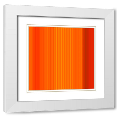 Pinstripes XX White Modern Wood Framed Art Print with Double Matting by Grayscale