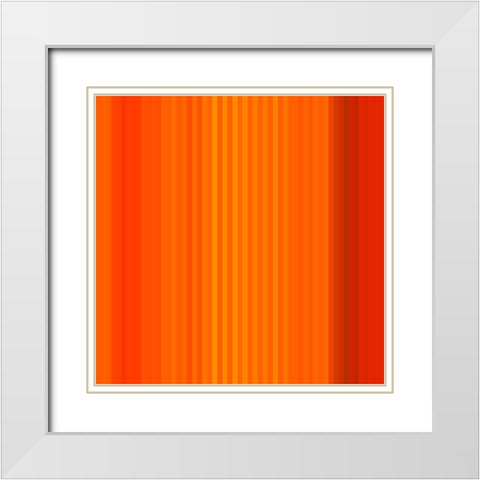 Pinstripes XX White Modern Wood Framed Art Print with Double Matting by Grayscale