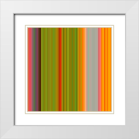Pinstripes XXII White Modern Wood Framed Art Print with Double Matting by Grayscale