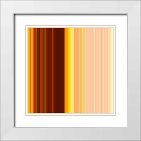 Pinstripes XXIII White Modern Wood Framed Art Print with Double Matting by Grayscale