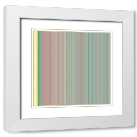 Pinstripes XXIV White Modern Wood Framed Art Print with Double Matting by Grayscale