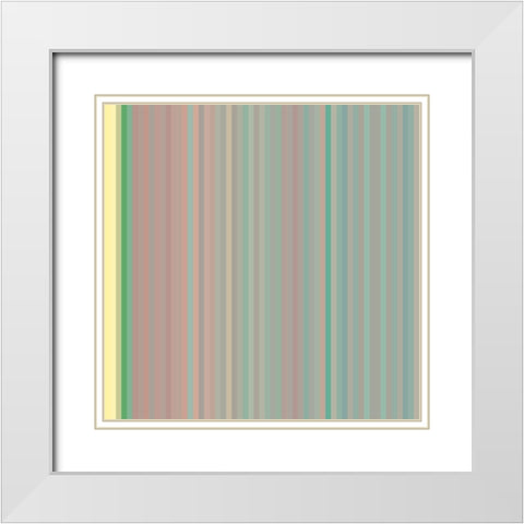 Pinstripes XXIV White Modern Wood Framed Art Print with Double Matting by Grayscale