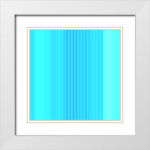 Pinstripes XXVI White Modern Wood Framed Art Print with Double Matting by Grayscale