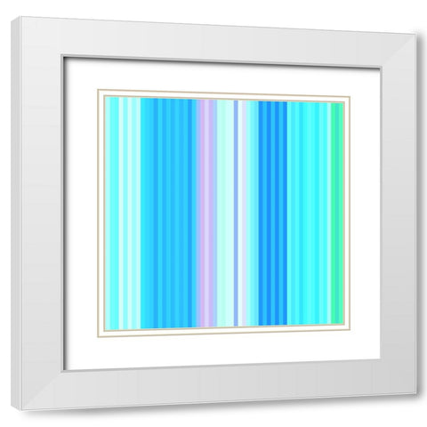 Pinstripes XXVII White Modern Wood Framed Art Print with Double Matting by Grayscale
