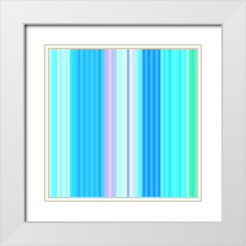Pinstripes XXVII White Modern Wood Framed Art Print with Double Matting by Grayscale