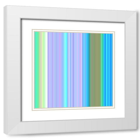 Pinstripes XXVIII White Modern Wood Framed Art Print with Double Matting by Grayscale