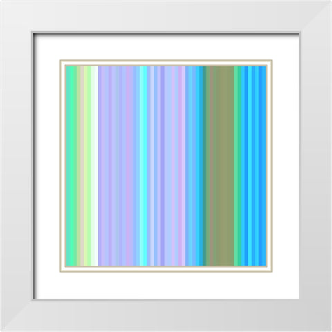 Pinstripes XXVIII White Modern Wood Framed Art Print with Double Matting by Grayscale
