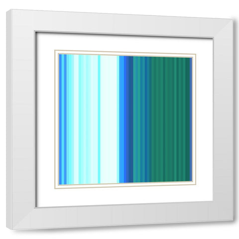 Pinstripes XXIX White Modern Wood Framed Art Print with Double Matting by Grayscale