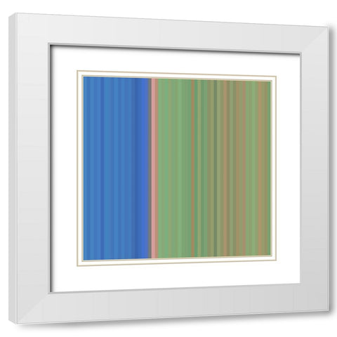 Pinstripes XXX White Modern Wood Framed Art Print with Double Matting by Grayscale