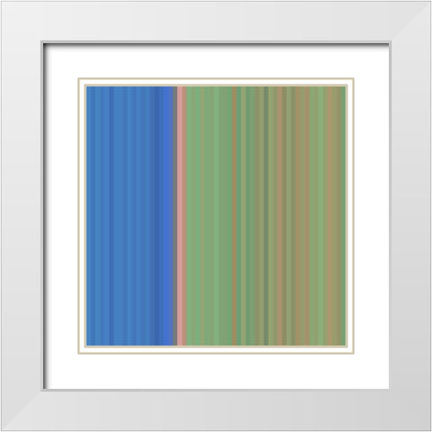 Pinstripes XXX White Modern Wood Framed Art Print with Double Matting by Grayscale