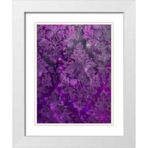 Pretty Pattern VI White Modern Wood Framed Art Print with Double Matting by Grayscale