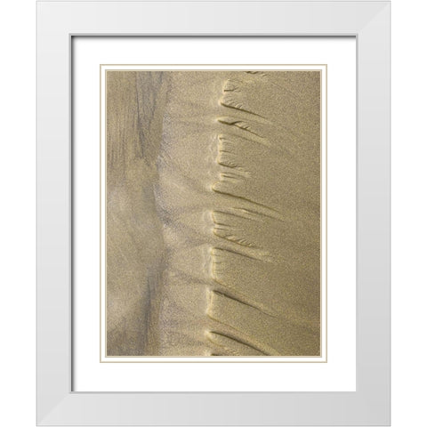 Sand Stripe IV White Modern Wood Framed Art Print with Double Matting by Grayscale