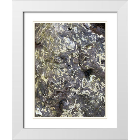 The Scream V White Modern Wood Framed Art Print with Double Matting by Grayscale