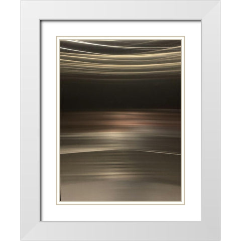 Light Stripe I White Modern Wood Framed Art Print with Double Matting by Grayscale
