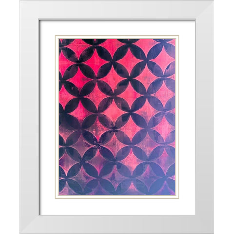 Diamonds IV White Modern Wood Framed Art Print with Double Matting by Grayscale