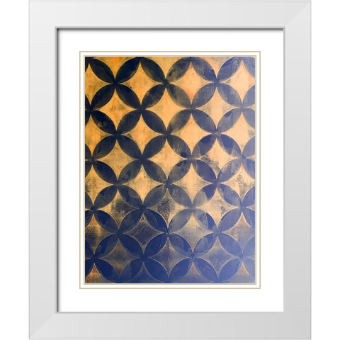 Diamonds VI White Modern Wood Framed Art Print with Double Matting by Grayscale