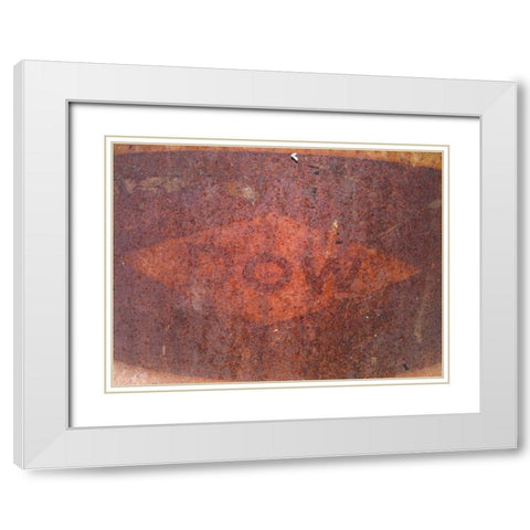 DOW White Modern Wood Framed Art Print with Double Matting by Grayscale