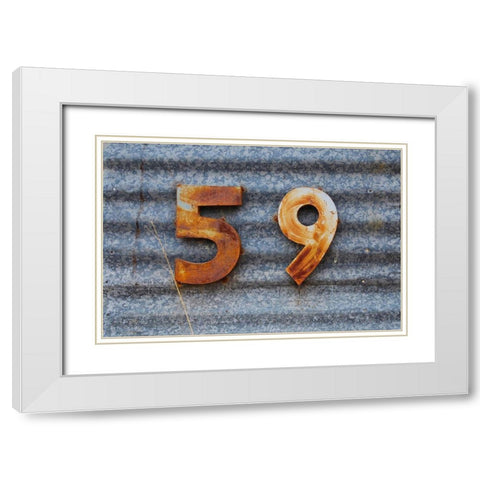 59 White Modern Wood Framed Art Print with Double Matting by Grayscale