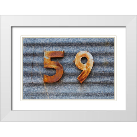 59 White Modern Wood Framed Art Print with Double Matting by Grayscale