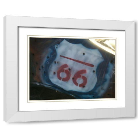 66 White Modern Wood Framed Art Print with Double Matting by Grayscale