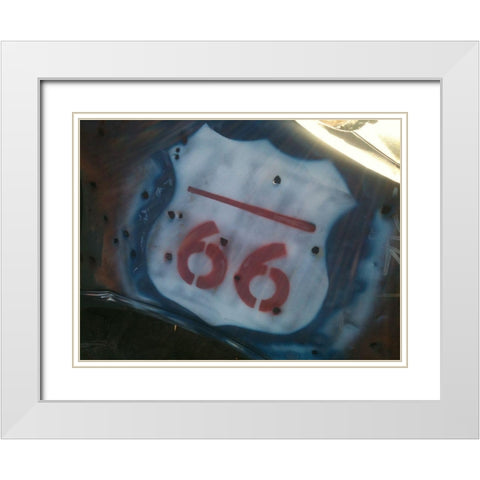 66 White Modern Wood Framed Art Print with Double Matting by Grayscale