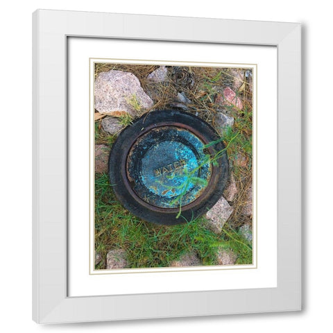 Water Cover V White Modern Wood Framed Art Print with Double Matting by Grayscale