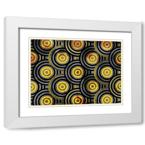 Shields 1 White Modern Wood Framed Art Print with Double Matting by Tenoever, William