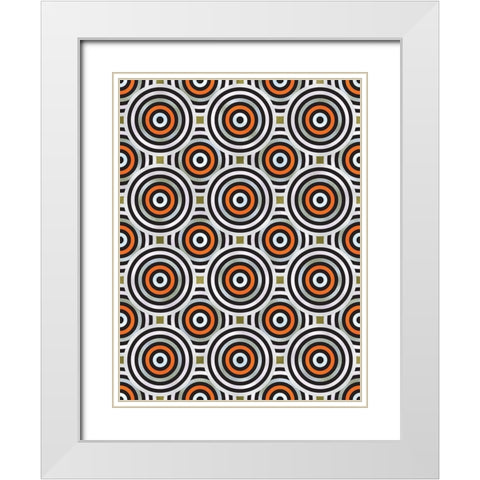 Shields 5 White Modern Wood Framed Art Print with Double Matting by Tenoever, William