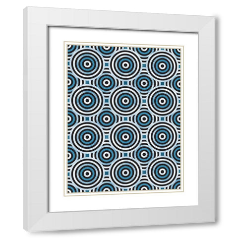 Shields 6 White Modern Wood Framed Art Print with Double Matting by Tenoever, William