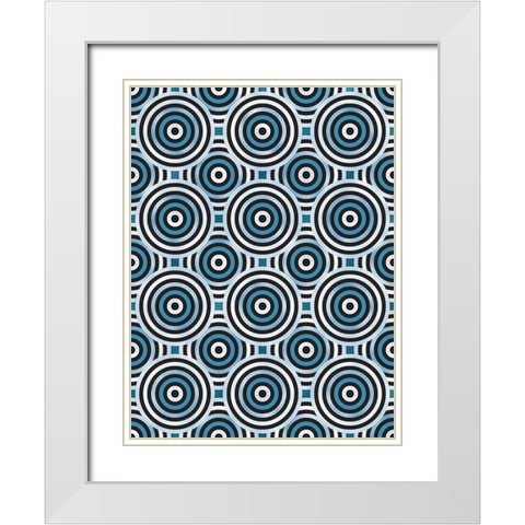 Shields 6 White Modern Wood Framed Art Print with Double Matting by Tenoever, William