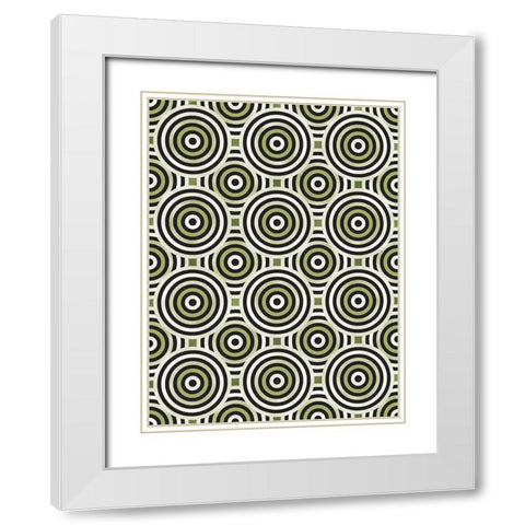 Shields 8 White Modern Wood Framed Art Print with Double Matting by Tenoever, William