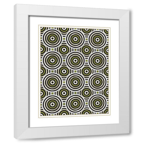 Shields 9 White Modern Wood Framed Art Print with Double Matting by Tenoever, William