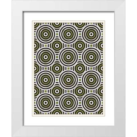 Shields 9 White Modern Wood Framed Art Print with Double Matting by Tenoever, William