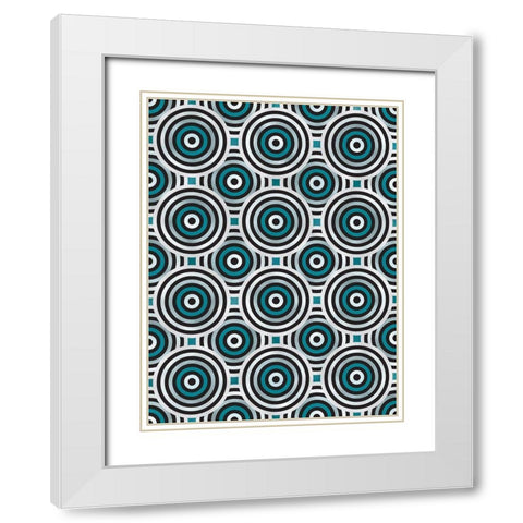 Shields 10 White Modern Wood Framed Art Print with Double Matting by Tenoever, William
