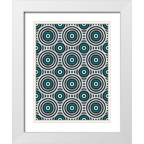 Shields 10 White Modern Wood Framed Art Print with Double Matting by Tenoever, William