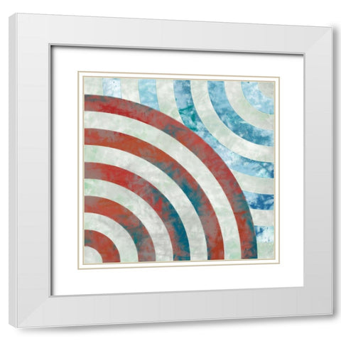 Turnabout D White Modern Wood Framed Art Print with Double Matting by Tenoever, William