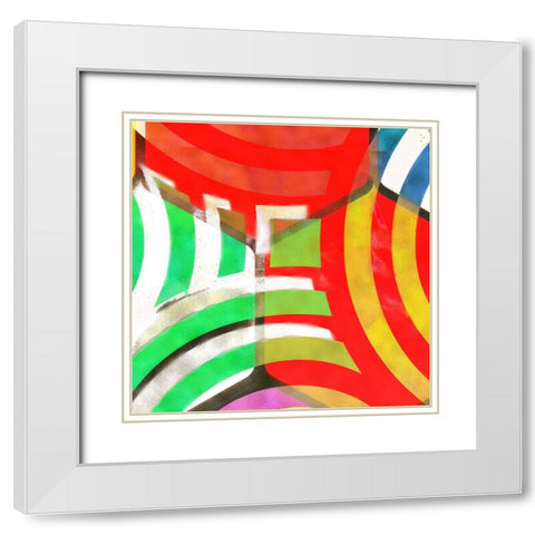 Graffiti in Red 1 White Modern Wood Framed Art Print with Double Matting by Tenoever, William
