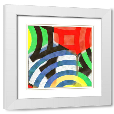 Graffiti in Red 2 White Modern Wood Framed Art Print with Double Matting by Tenoever, William